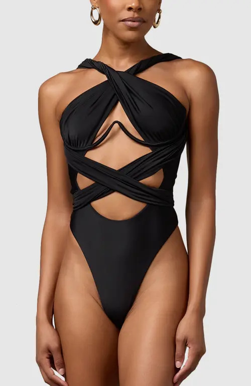 MBM Swim Bella One-Piece Swimsuit in Black at Nordstrom, Size X-Small | Nordstrom