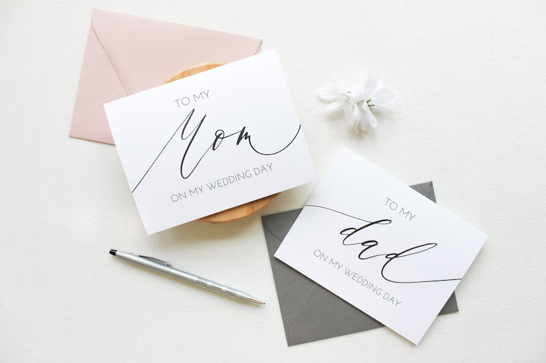 Parents Wedding Day Card to My Mom on My Wedding Day to My | Etsy | Etsy (US)