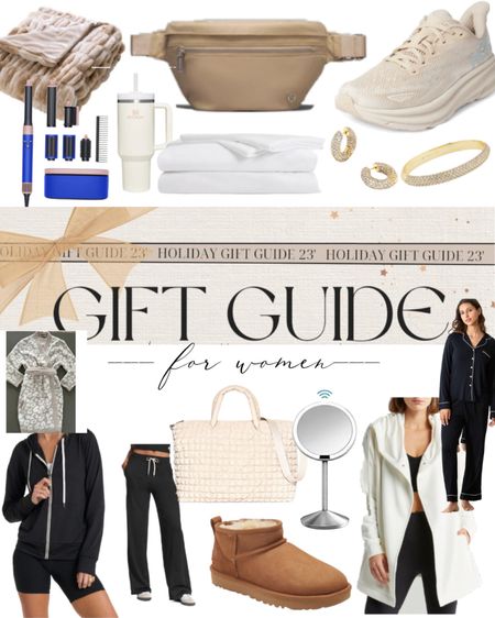 WOMEN’s HOLIDAY GIFTING 2023!  These are items I already own and love and recommend for gifting (Zella cozy wrap jacket - MUST HAVE - cozy earth sheets (use code CCandMike40 for a discount!) , the MUST HAVE face mirror, Stanley cups, lulu belt bag, and the coziest affordable faux fur blanket from Walmart), AND then things I want - ugg low boots, Kendra Scott jewelers, dyson air wrap, and hoka shoes.  Hope this helps you with holiday gifting ideas! #LTKCyberWeek 

#LTKGiftGuide #LTKHoliday