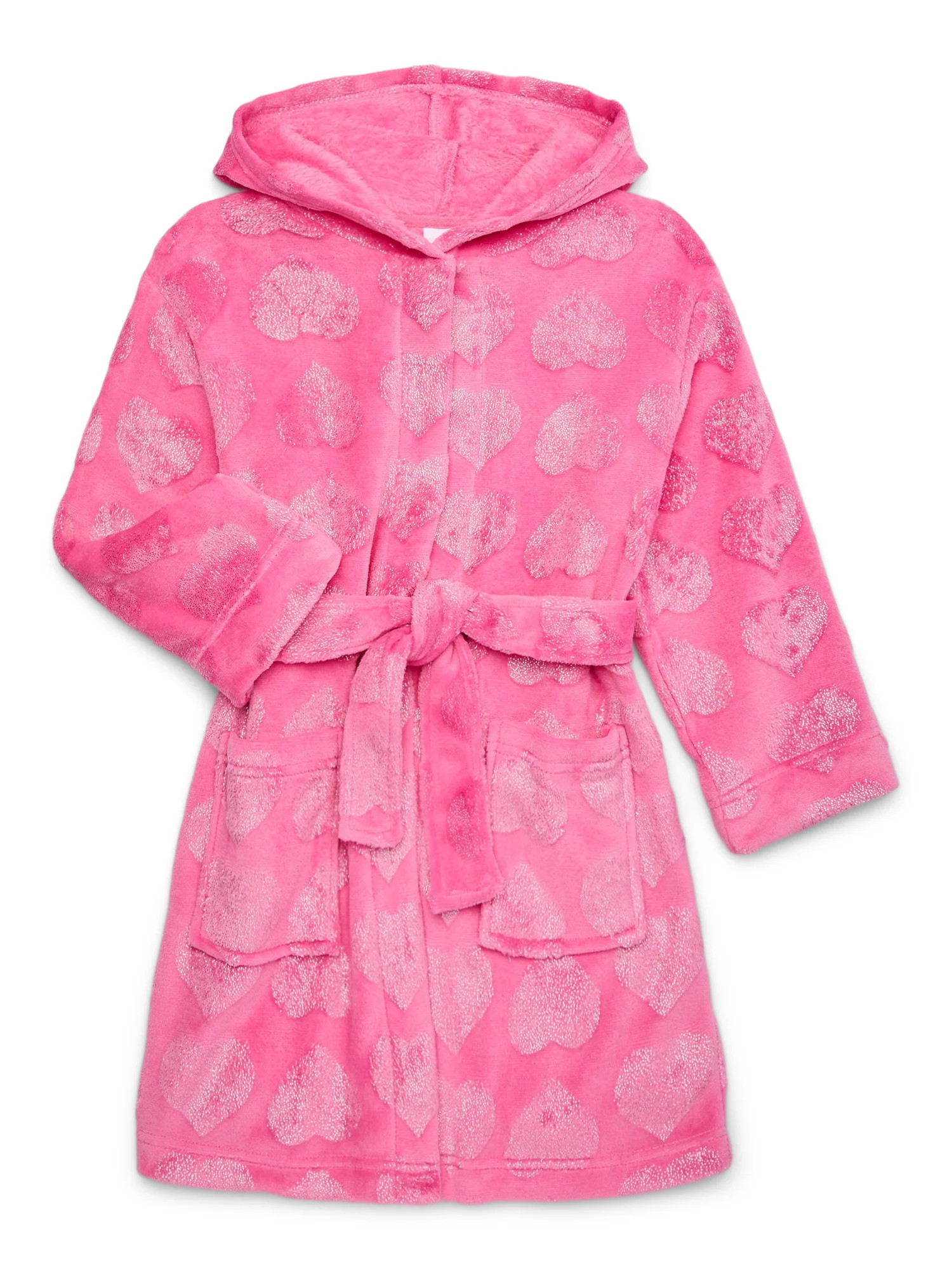Wonder Nation Girls Plush Fleece Sleep Wrap Robe, Sizes 4-18 & Plus | Walmart (US)