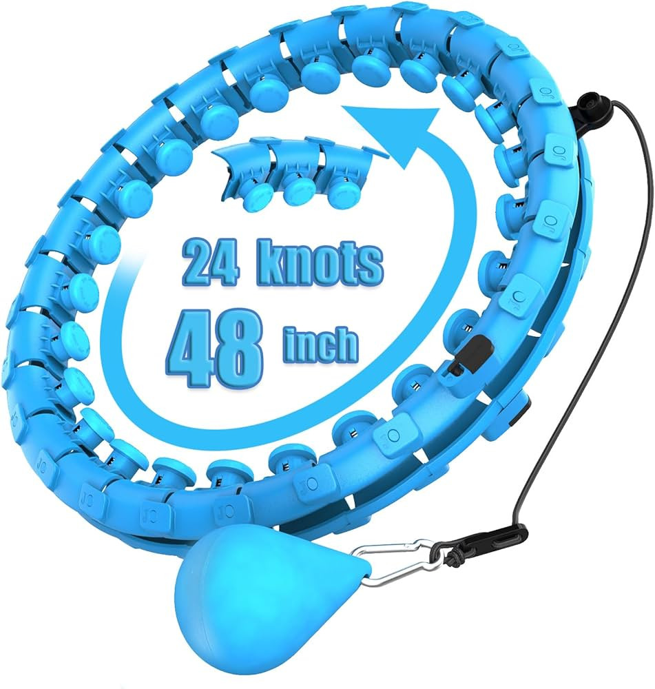 Dumoyi Smart Weighted Fit Hoop for Adults Weight Loss, 24/30/32 Detachable Knots, 2 in 1 Adomen F... | Amazon (US)