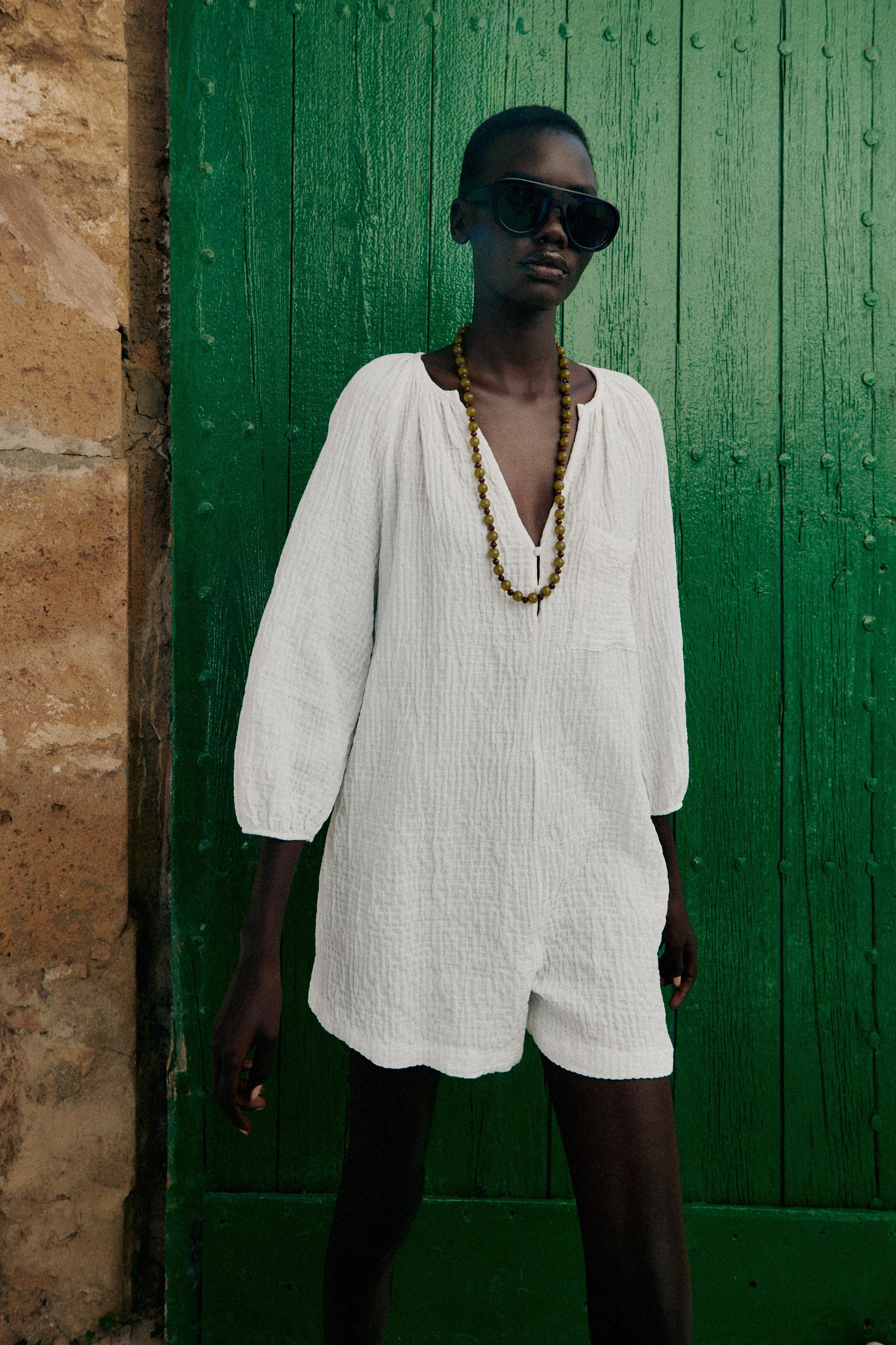 RUSTIC SHORT JUMPSUIT | Zara US