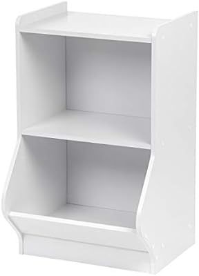 IRIS USA, Inc. KSB-2WHT 2-Tier Storage Organizer Shelf with Foot board, 2 Shelves, White | Amazon (US)