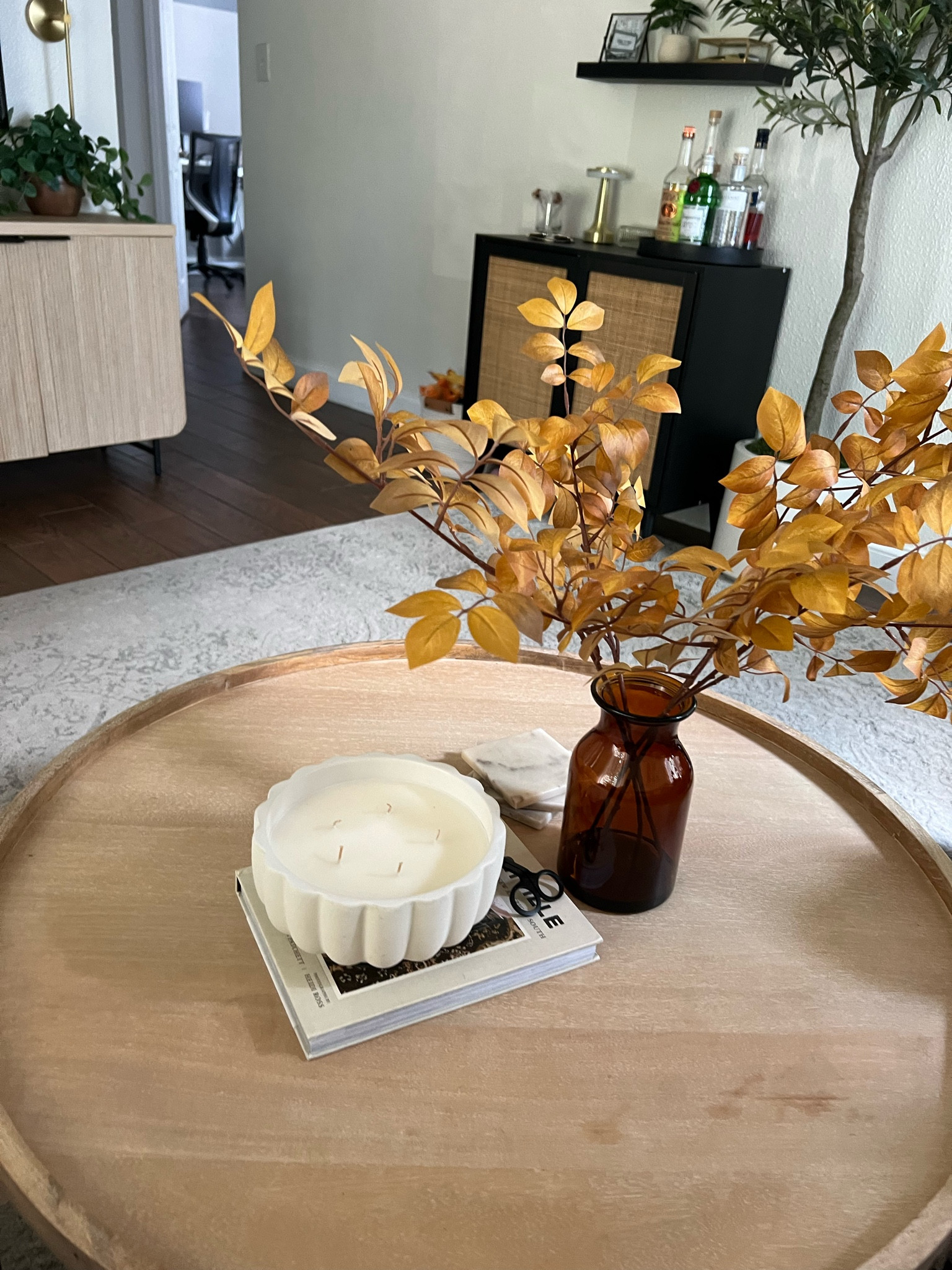 New fall plant and candle from target to start my fall decor. Coffee table decor. Fall decor. Target home finds. 

#LTKFindsUnder50 #LTKHome
