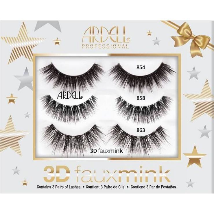 Ardell 3D Faux Mink False Eyelashes Gift Set - 3pc | Target