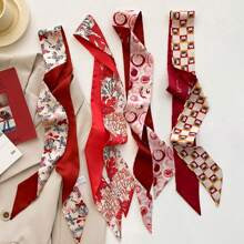 stuks rode smalle en lange zijden sjaals voor het creren van een sfeer vastbinden aan handtas of taille als riem of dragen als professionele halsdoek | SHEIN