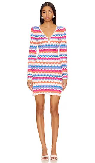 Wilma Dress in Coral Stripes | Revolve Clothing (Global)