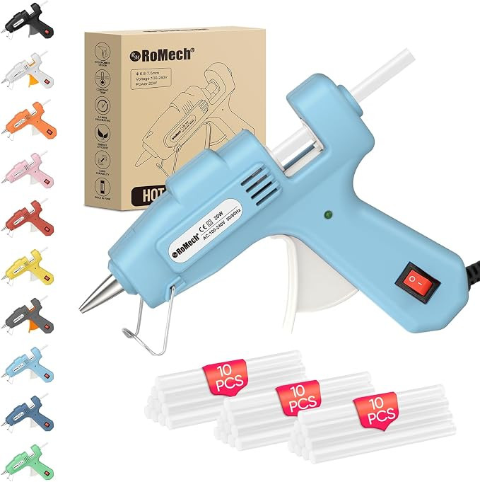 20W Mini Hot Glue Gun with 30 Glue Sticks Set, Fast Preheating Hot Glue Gun Kit Heavy Duty Gluegu... | Amazon (US)