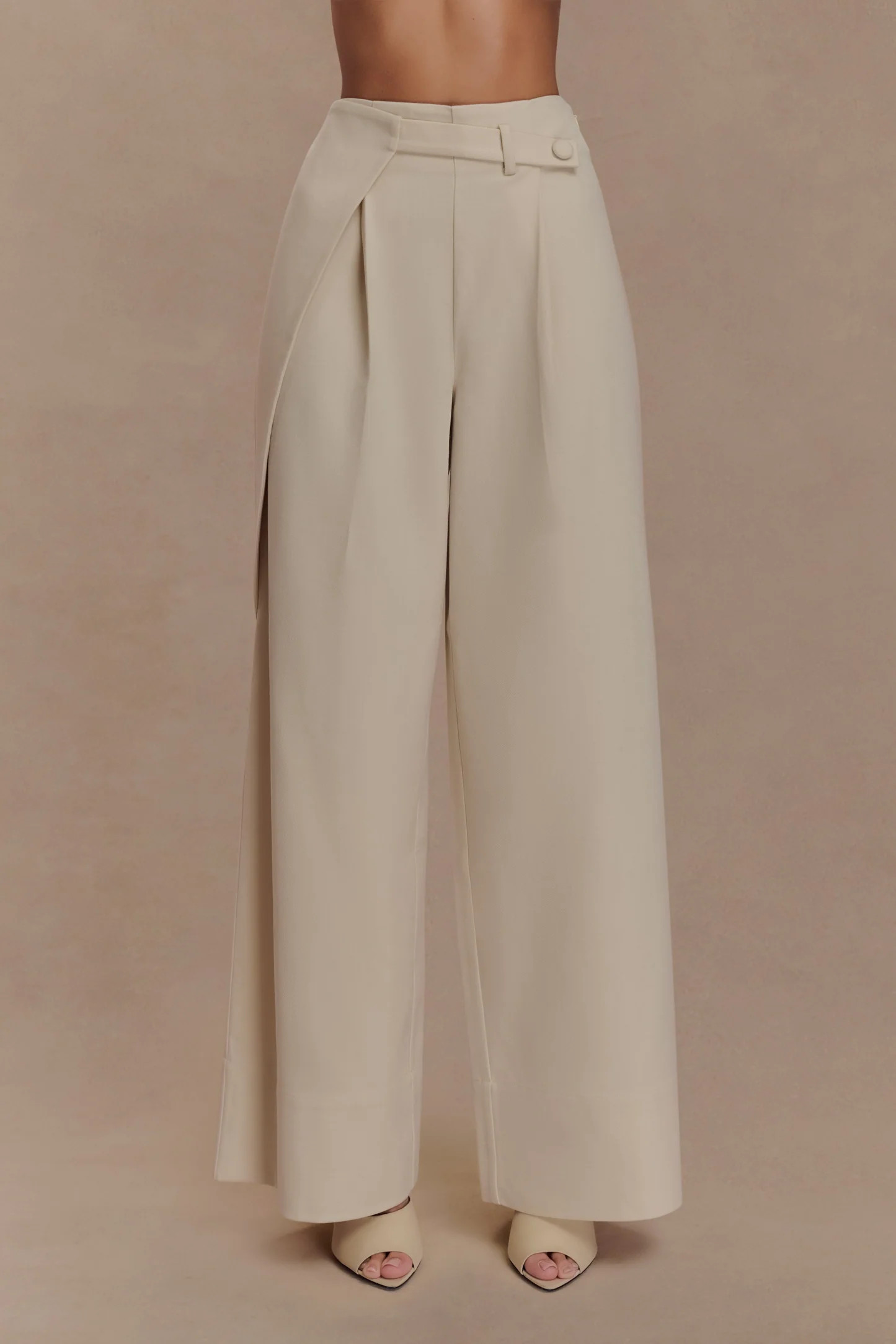 Straight Leg Suiting Pant - Buttermilk | MESHKI US