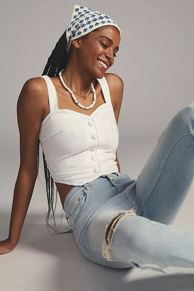 Maeve Buttonfront Vest Tank | Anthropologie (US)