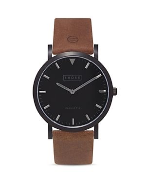 Shore Projects Falmouth Leather Strap Watch, 39mm | Bloomingdale's (US)
