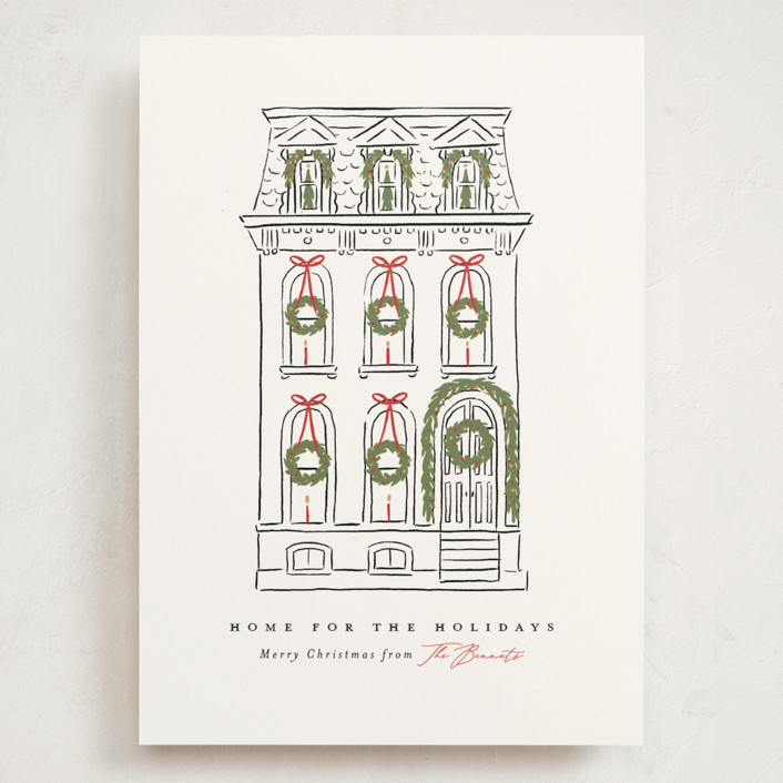 "Home for the Holidays" - Customizable Grand Holiday Cards in White by Susan Zinader. | Minted