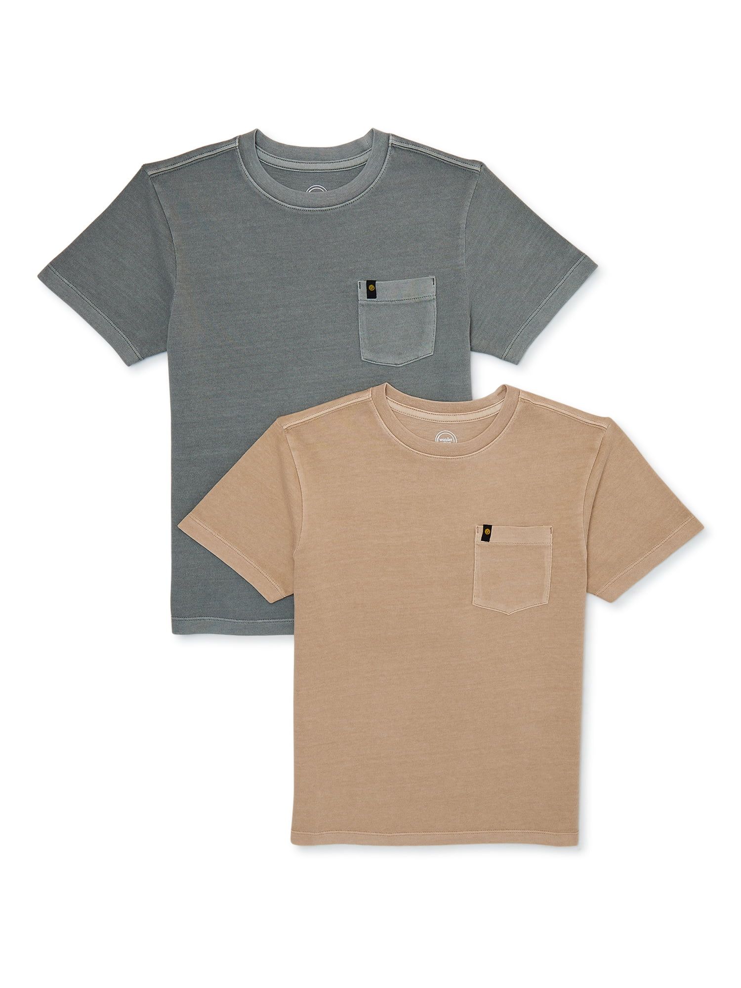 Wonder Nation Boys Short Sleeve Pocket T-Shirt, 2-Pack, Sizes 4-18 & Husky | Walmart (US)