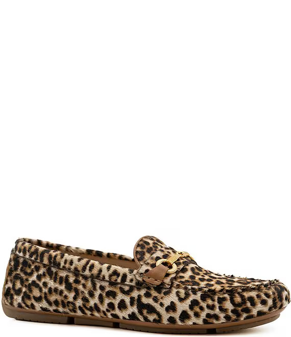 Flag LTD. Women's Morgan Leopard Haircalf Bit Buckle Loafers | Dillard's | Dillard's