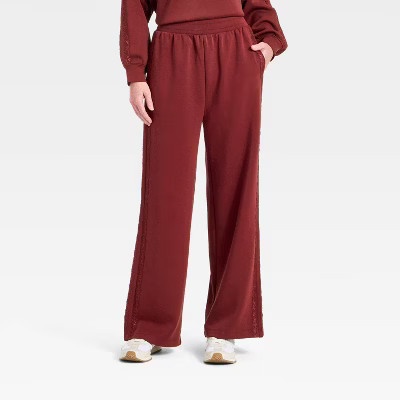 Women's Airy Sleek Lace Detail Track Pants - All In Motion™ | Target
