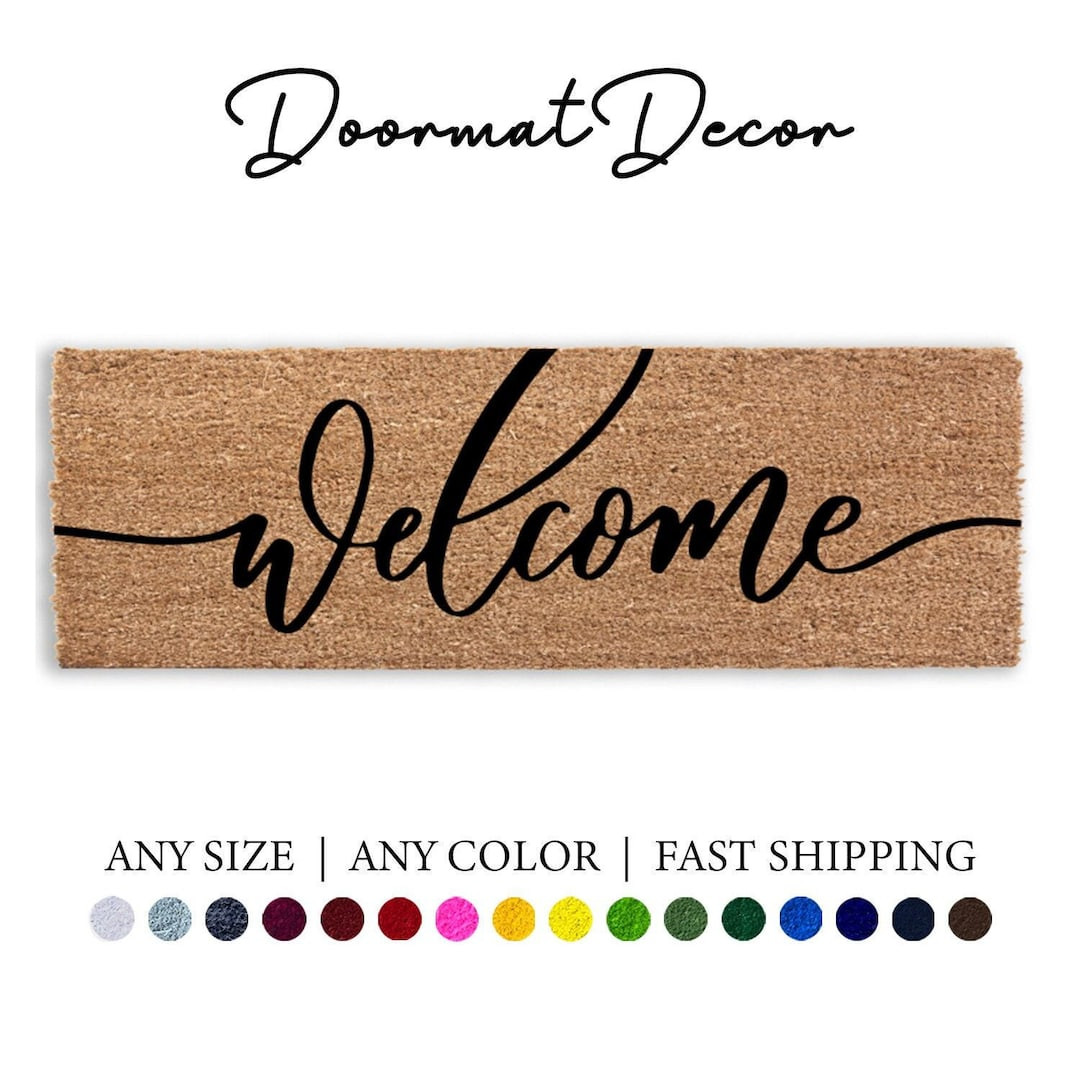 Personalized Welcome Doormat Flocked Coir Outdoor Mat CUSTOM GIFT for Housewarming | Etsy (US)