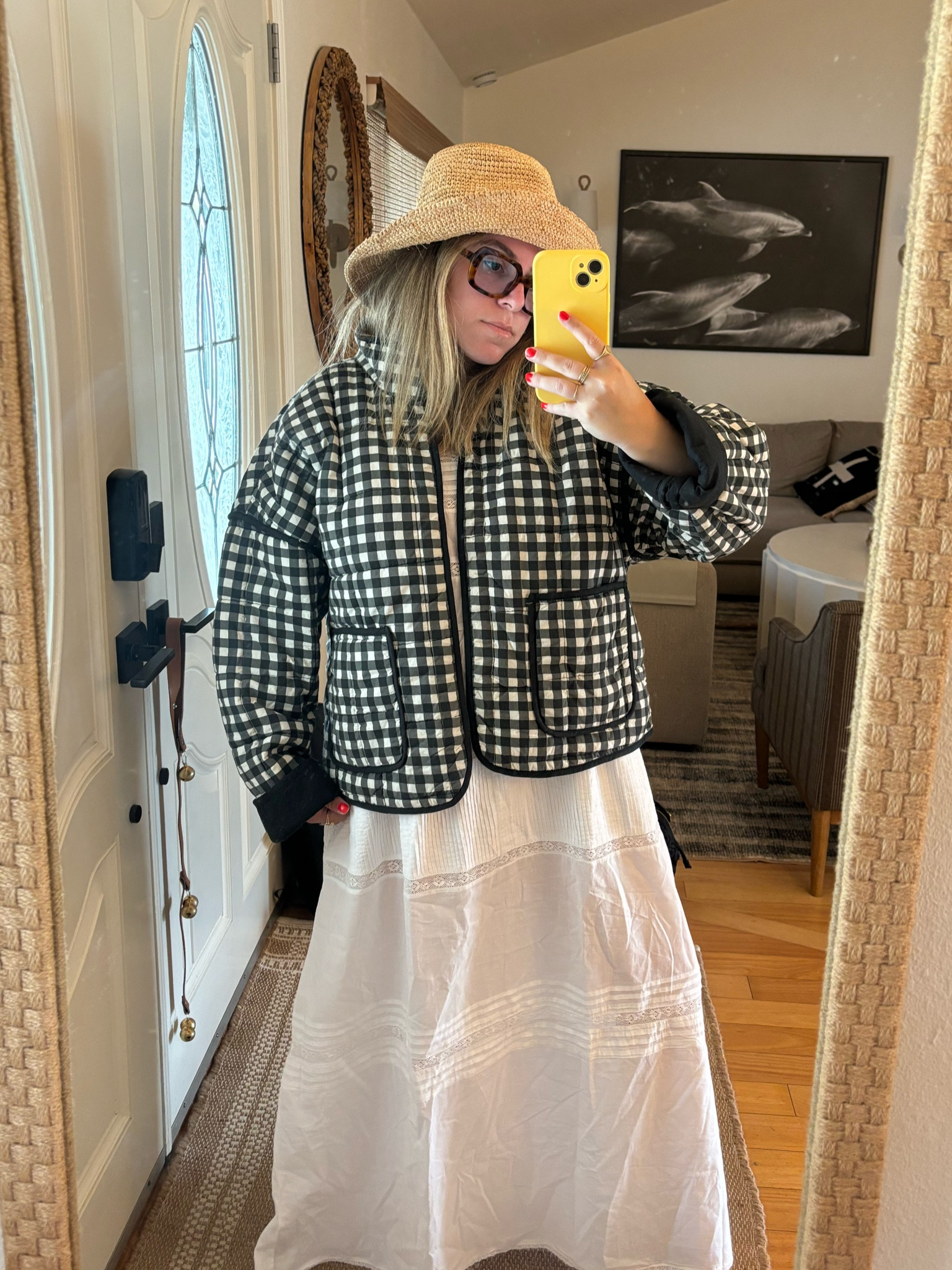 New gingham free people Chloe jacket 🤍