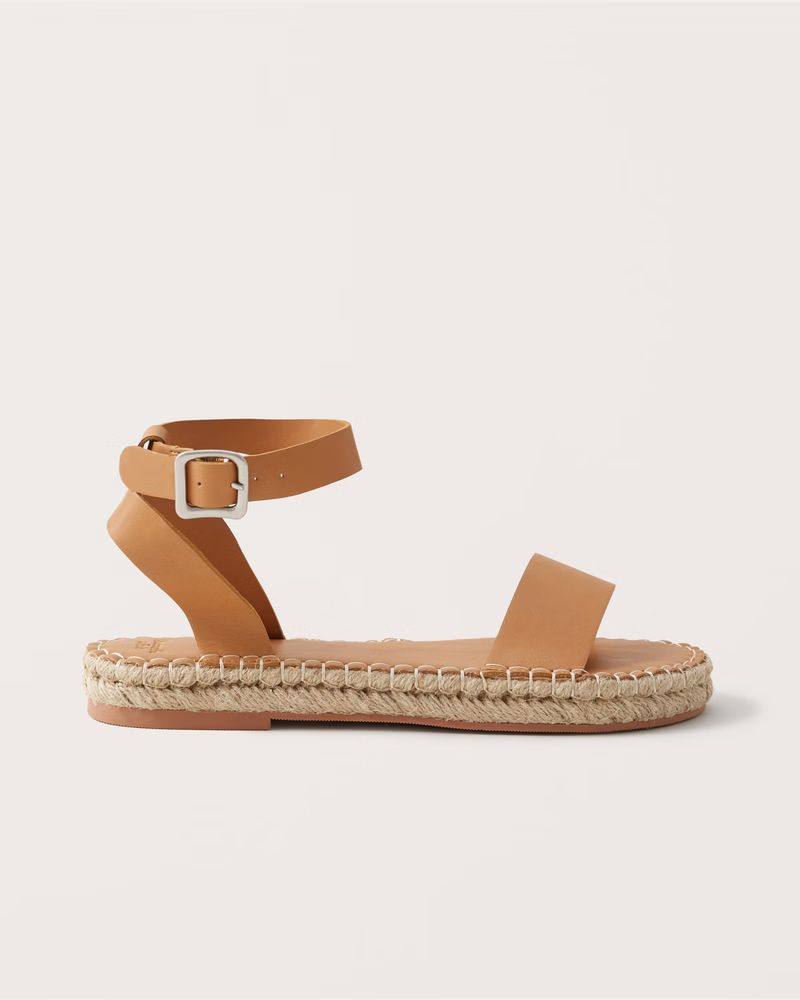 Skinny-Strap Espadrille Slide Sandals | Abercrombie & Fitch (US)