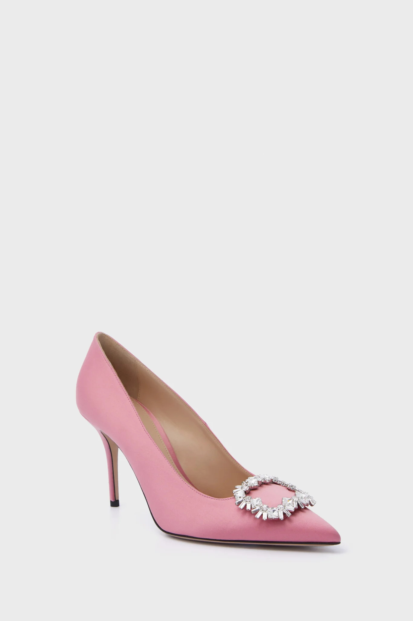 Pink Sofia Satin Heels | Tuckernuck (US)