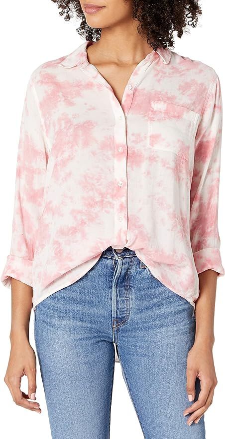 Lucky Brand Women's Long Sleeve Button Up Tie Dye Classic Shirt | Amazon (US)