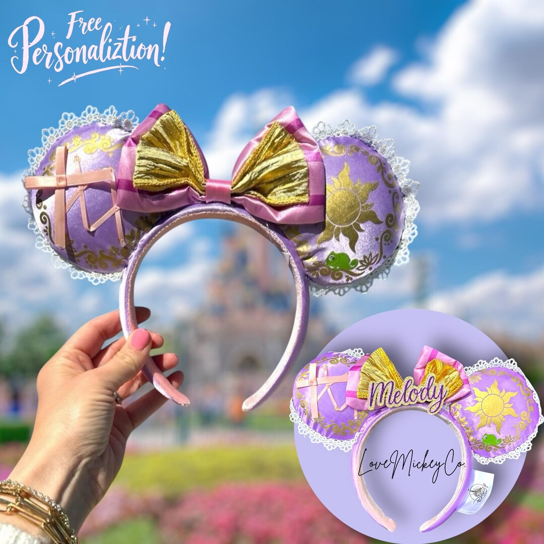 Rapunzel Minnie Ears, Tangled Minnie Ears, Disney Ears Headband, Disney Ears, Personalized Mickey... | Etsy (US)