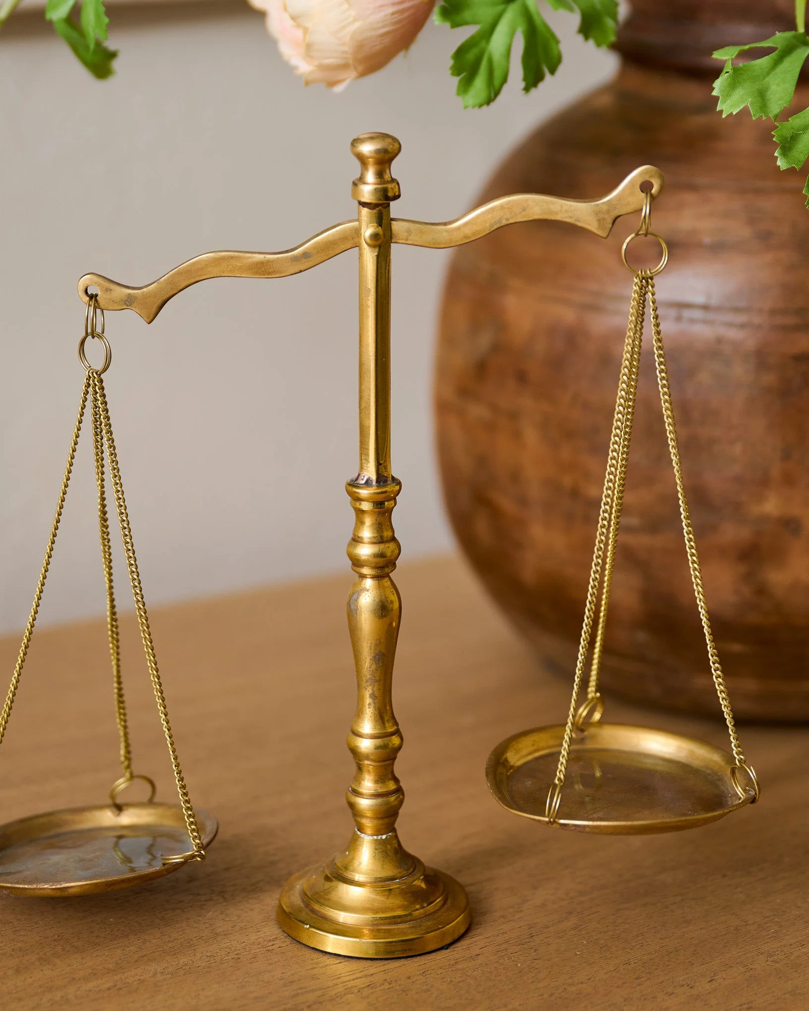 Solid Brass Bookshelf Scale | Magnolia