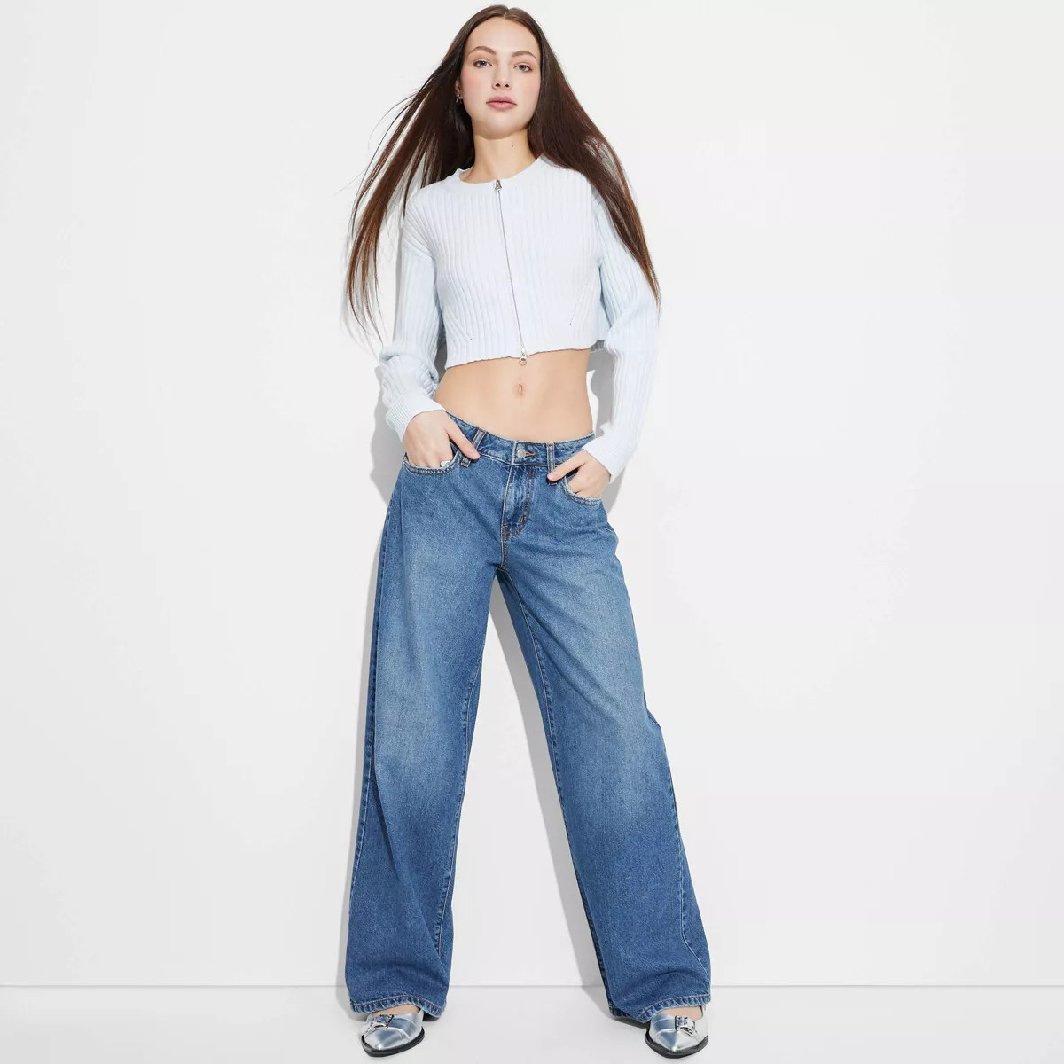 Women's Low-Rise Wide Leg Baggy Jeans - Wild Fable™ | Target