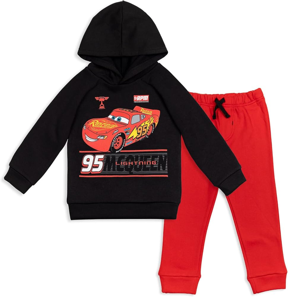 Disney Pixar Cars Lightning McQueen Fleece Hoodie & Pants Set | Amazon (US)