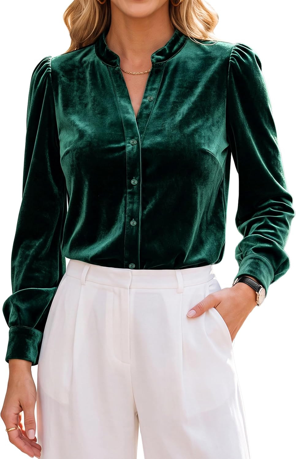 Blooming Jelly Womens Dressy Casual Tops Long Sleeve Button Down Shirts | Amazon (US)