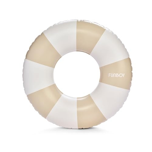 FUNBOY Vintage Tan Stripe Inflatable Kids Pool Float Tube 34" | Pool Floats for Kids |Inner Tube Swimming Pool Toys Swim Rings | Swimming Pool Accessories & Pool Lounger Float for Pool Party & Summer | Amazon (US)