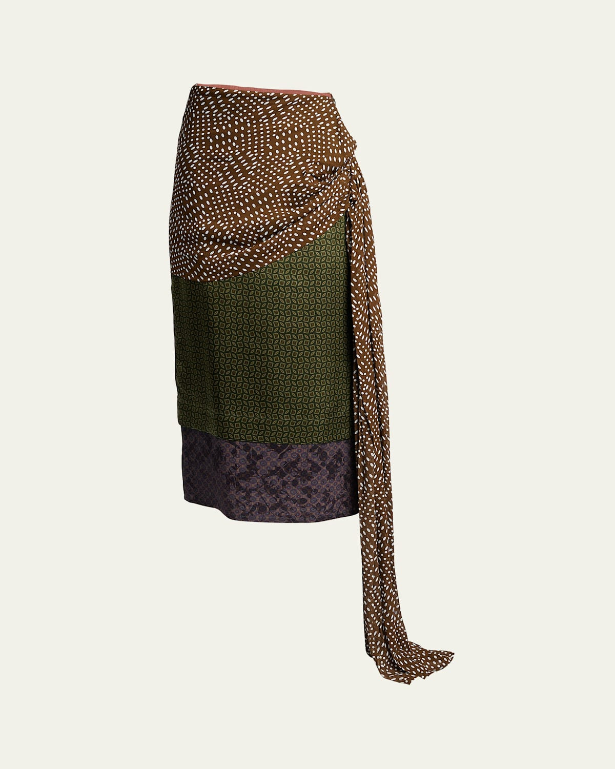 Draped Layered Satin Midi Skirt | Bergdorf Goodman