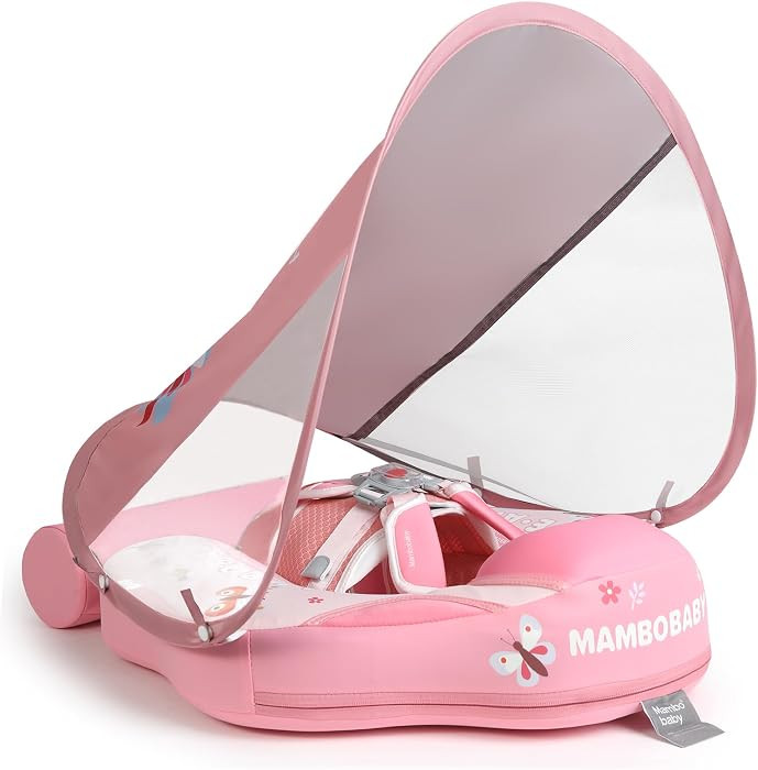 Mambobaby Float with Canopy and Tail New Upgraded Non-Inflatable Baby Pool Float Mambo Float Swim... | Amazon (US)