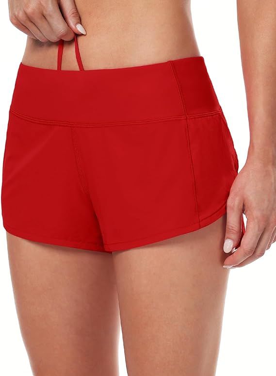 HeyNuts Focus Running Shorts for Women, Low Waisted Athletic Shorts Lined Workout Shorts with Zip... | Amazon (US)