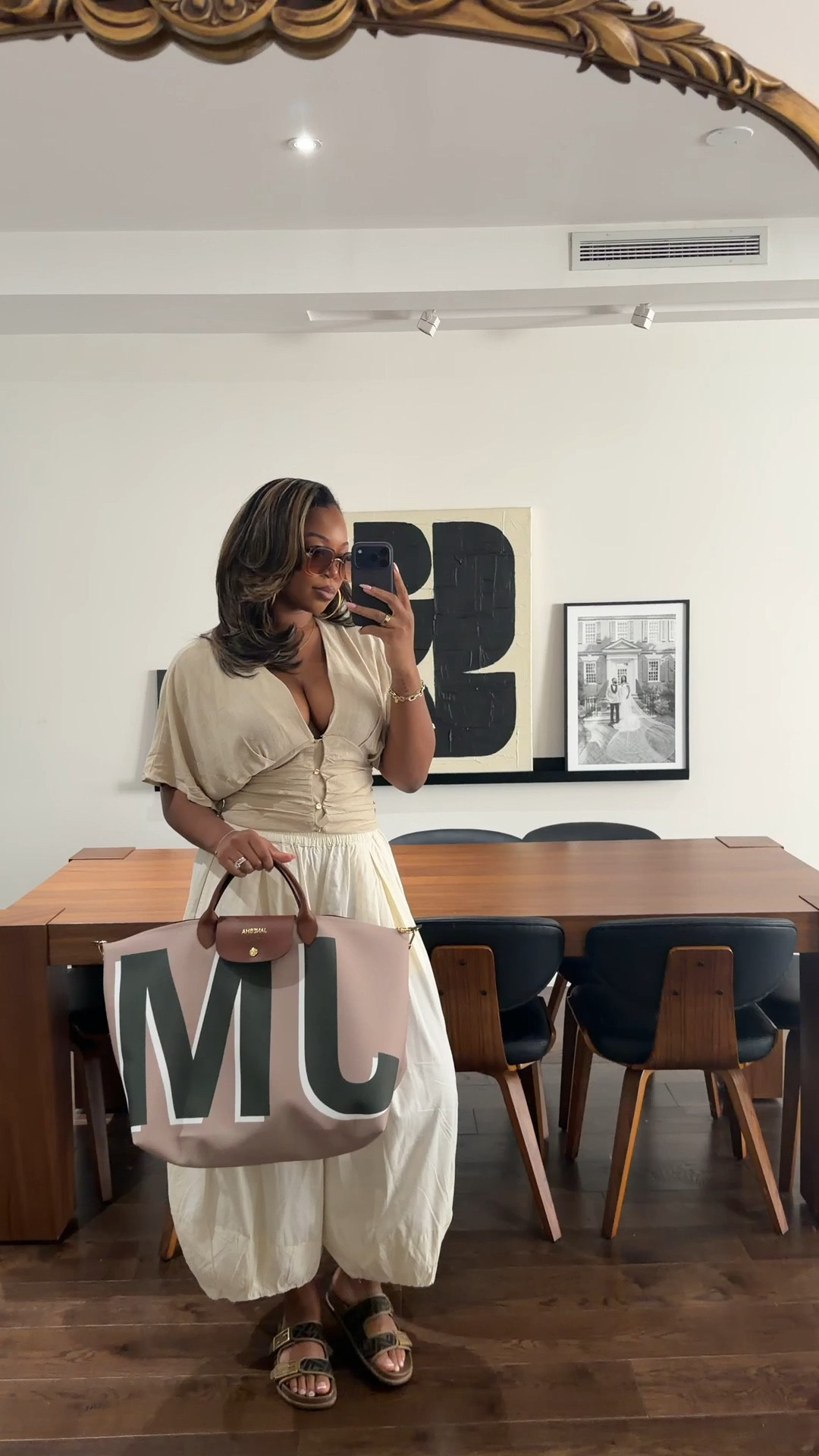 Absolutely in love with my new longchamp!!!! 🥰😍 wearing medium top and large bottoms 