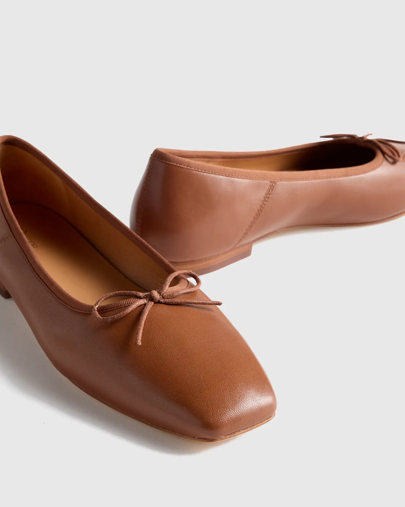 Italian Leather Square Toe Ballet Flat | Quince