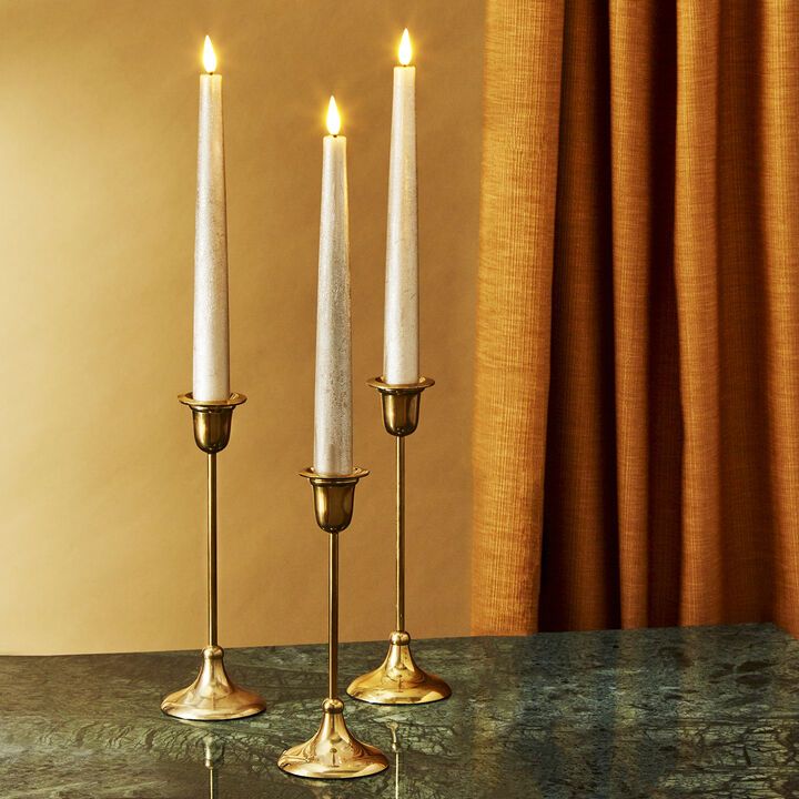 Arden Brass Taper Candle Holders, Set of Three | Lights.com