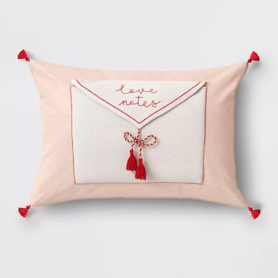NEW Lumbar Love Notes Valentines Day Throw Pillow Blush Opalhouse for Target | eBay US
