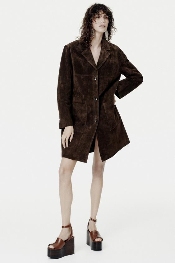 LEATHER WEDGE SANDALS WITH STRAP | Zara US