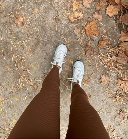 Ribbed Lululemon leggings are so comfy! A bit more compression than the normal Align! Wearing a size 4 in the 25”. Sneakers run tts. 

#LTKfitness #LTKshoecrush #LTKSeasonal