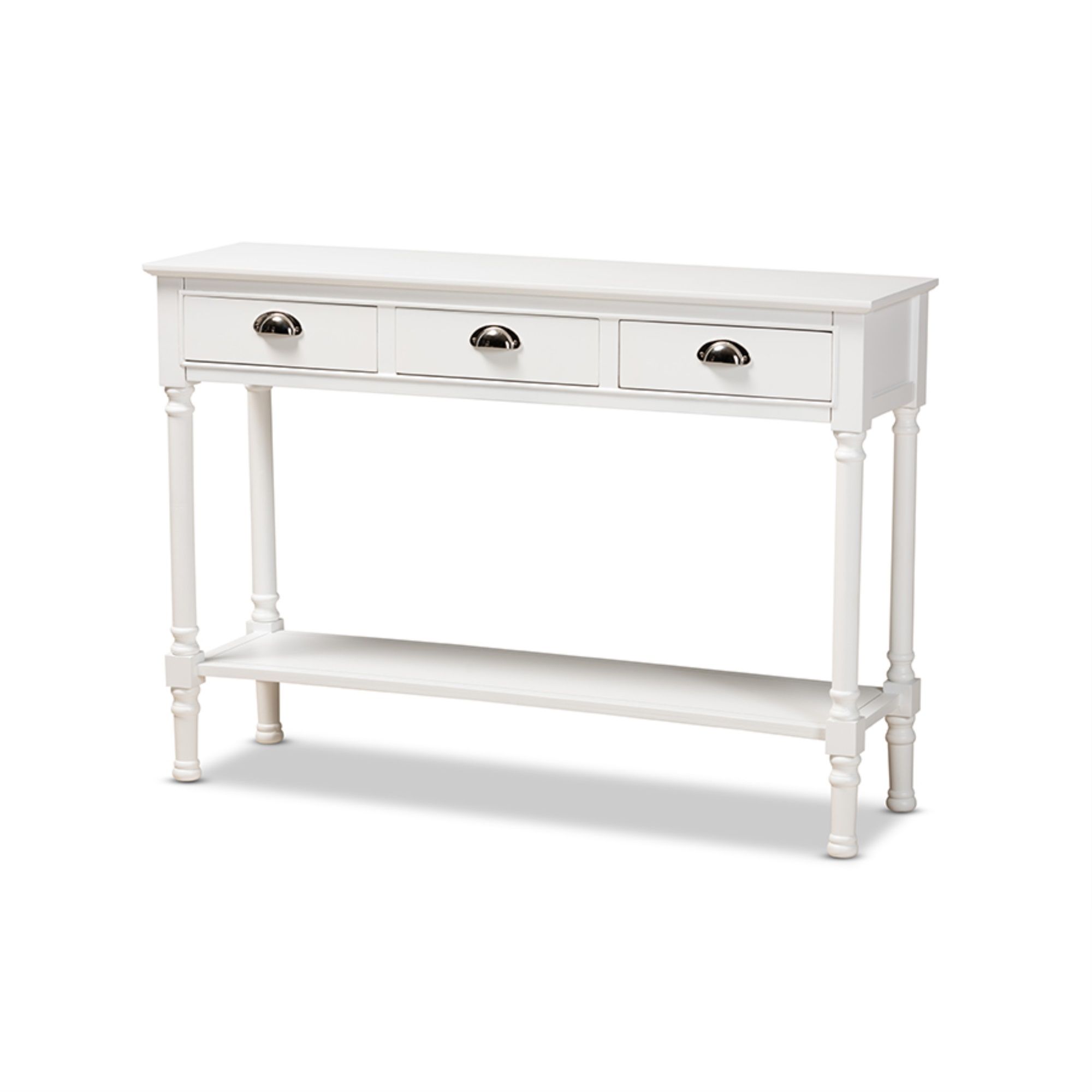 Baxton Studio Garvey French Provincial White Finished Wood 3-Drawer Entryway Console Table - Walm... | Walmart (US)