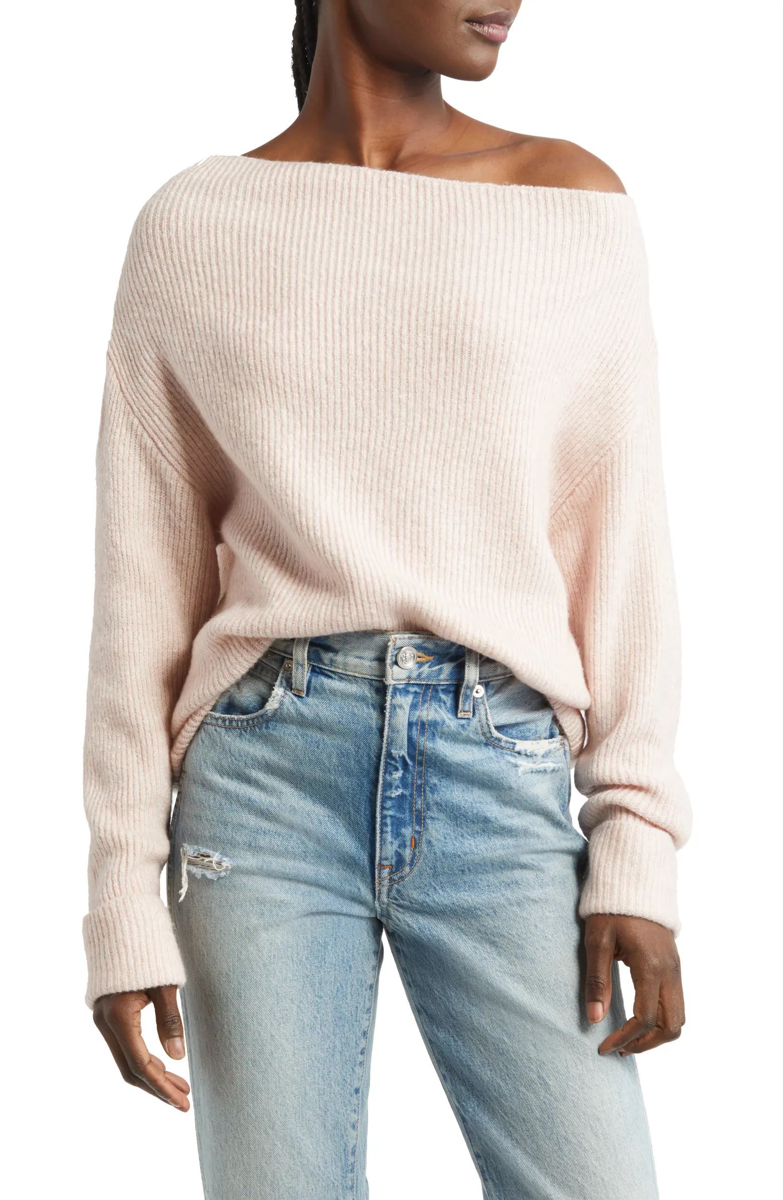 Treasure & Bond One-Shoulder Rib Sweater | Nordstrom | Nordstrom