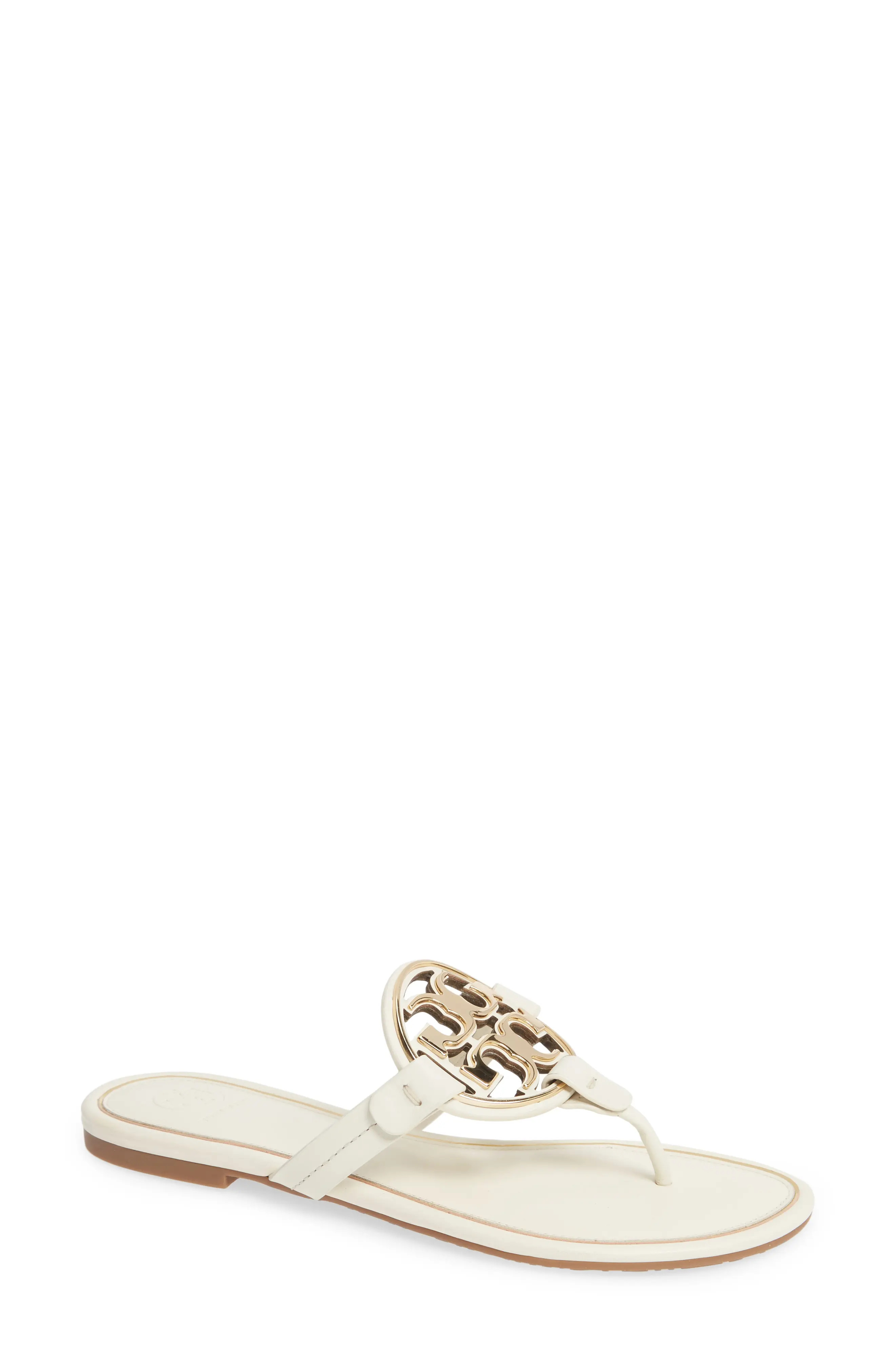 Women's Tory Burch Metal Miller Flip Flop, Size 6 M - White | Nordstrom