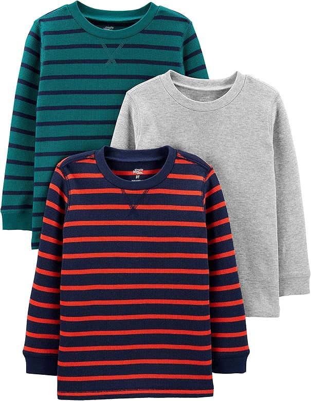 Simple Joys by Carter's Boys' 3-Pack Thermal Long Sleeve Shirts | Amazon (US)