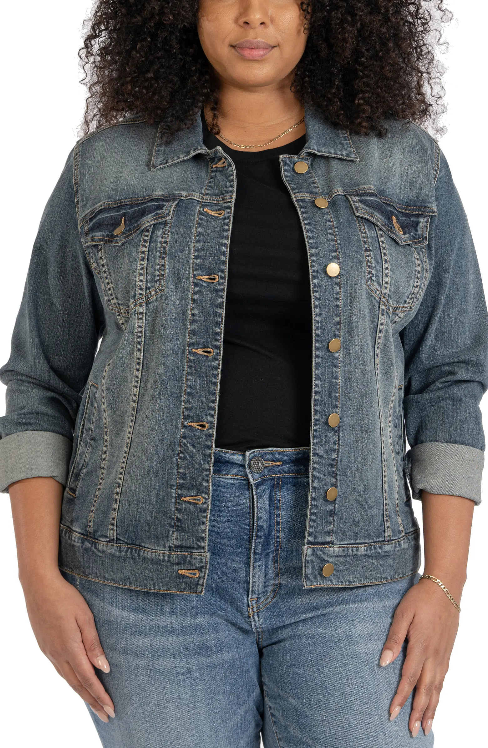 KUT from the Kloth Jacqueline Denim Trucker Jacket | Nordstrom | Nordstrom