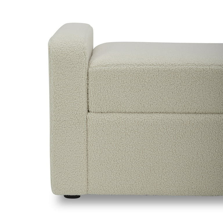 Better Homes & Gardens Springwood Storage Bench, Cream | Walmart (US)