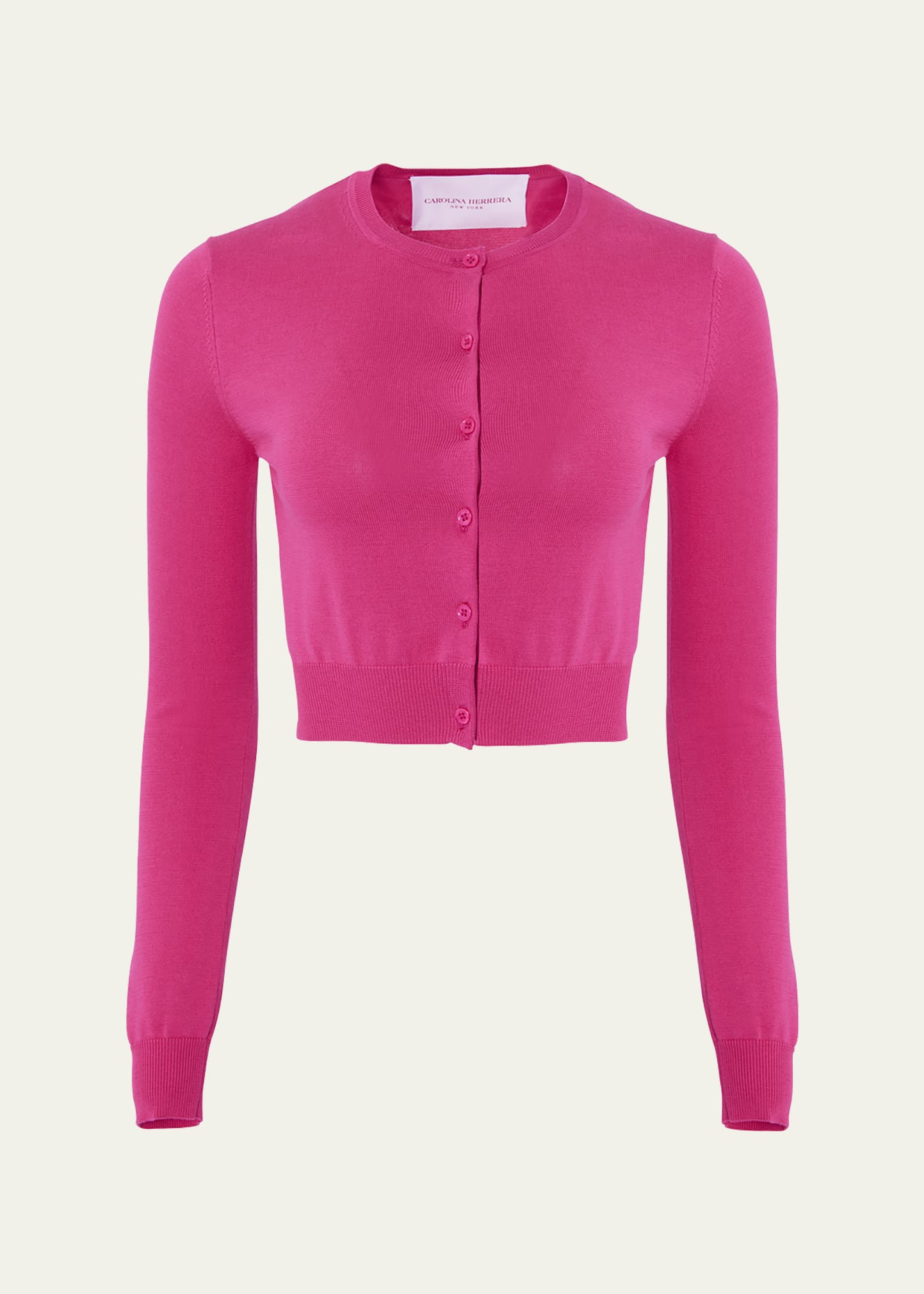 Carolina Herrera Knit Button-Front Cardigan | Bergdorf Goodman