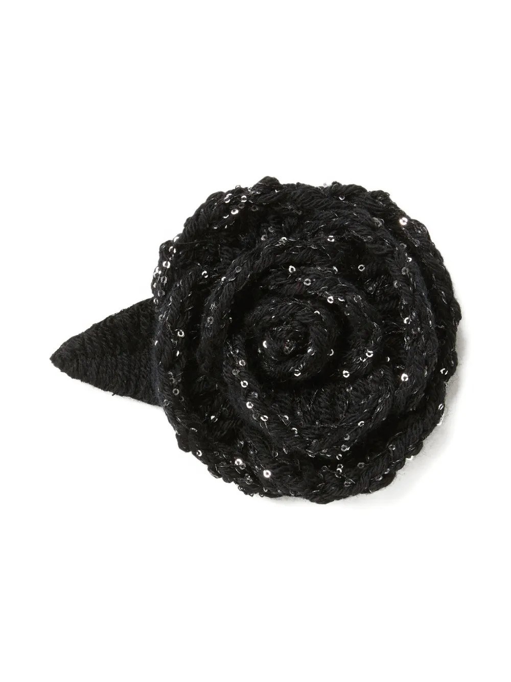 Alanui Rose Sequinned Brooch | Black | FARFETCH SI | Farfetch Global