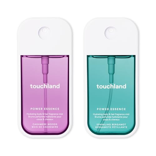 Touchland Power Essence Hydrating Body & Hair Fragrance, MORNING HAZE DUO (Cashmere Woods + Sparkling Bergamot), 2 FL. OZ. Travel Size Body Mist (Set of 2) | Amazon (US)
