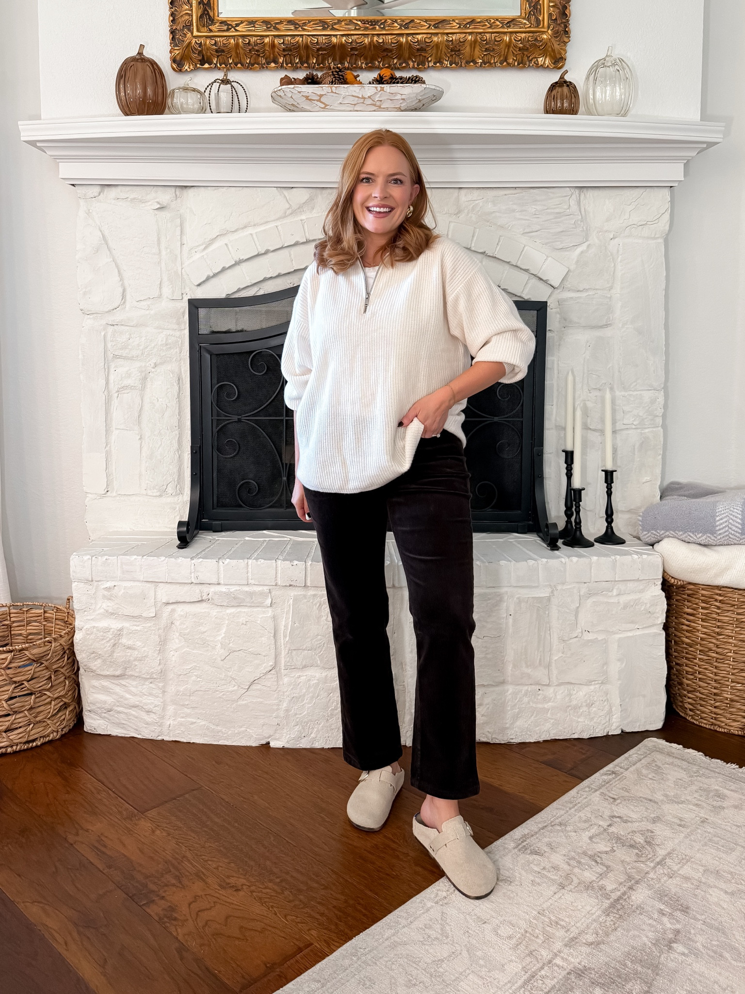 @onequince Weekend comfort meets effortless style 🤎 This cream quarter-zip sweater and soft corduroy pants combo is your go-to for cozy fall days. Perfect for casual Fridays, coffee runs, or pumpkin patch weekends!

#quincepartner
casual fall outfit, cozy style, corduroy pants, neutral outfit, weekend look, fall fashion 2025, casual workwear

#LTKWorkwear #LTKStyleTip #LTKSeasonal
