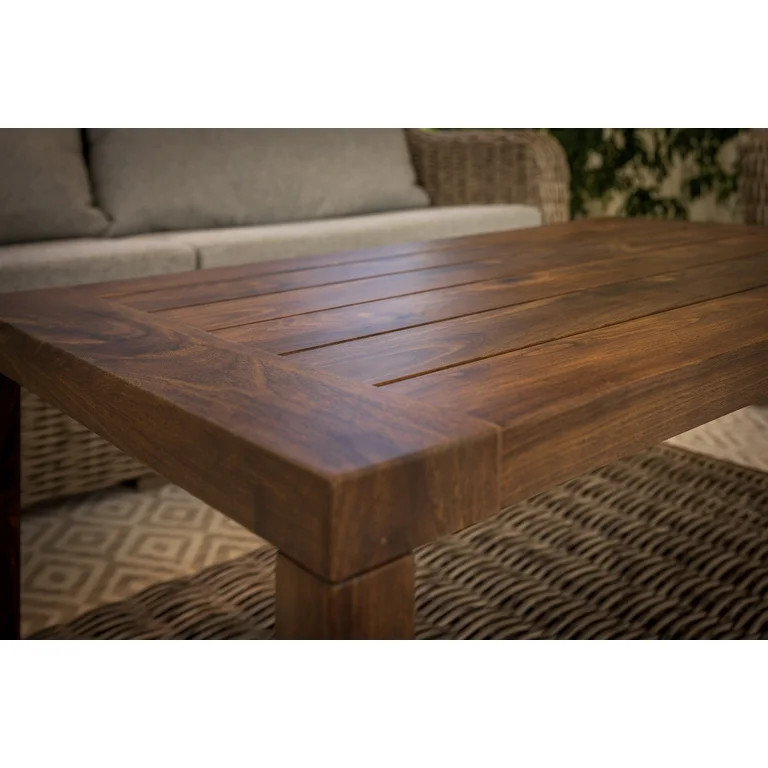 Better Homes & Gardens Bellamy 2 Piece Wicker Outdoor Sofa Gray Cushions & Coffee Table Set with ... | Walmart (US)